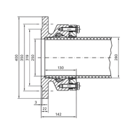 Фланец обжимной HIW 0400 DN0250/280 PN10 System 2000