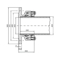 Фланец обжимной HIW 0400 DN0400/400 PN10 System 2000