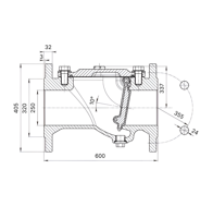 Обратный клапан HIW 9831 DN250 PN16