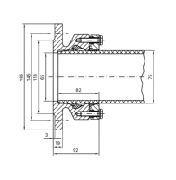 Фланец обжимной HIW 0400 DN0065/075 PN10/16 System 2000